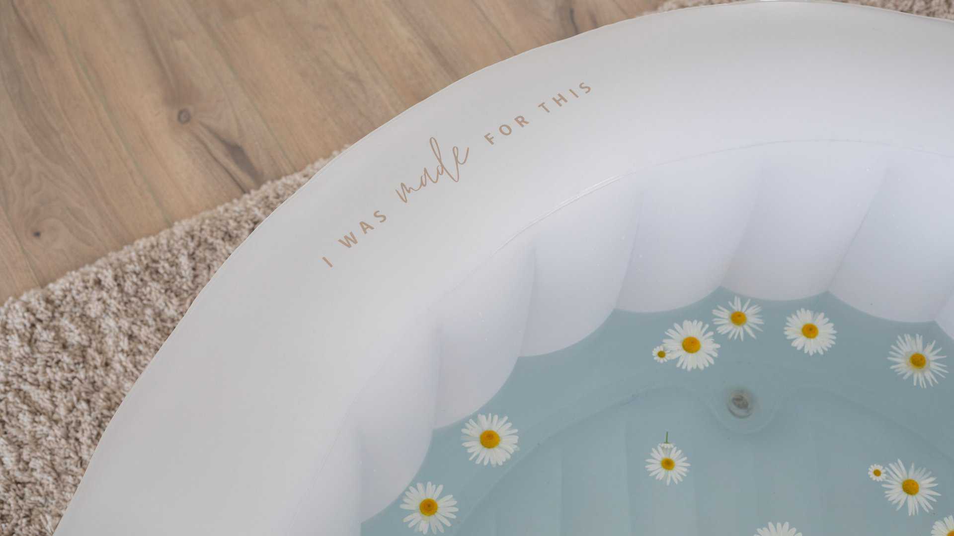 Bloom Birth Pool wide view of affirmation - I was made for this